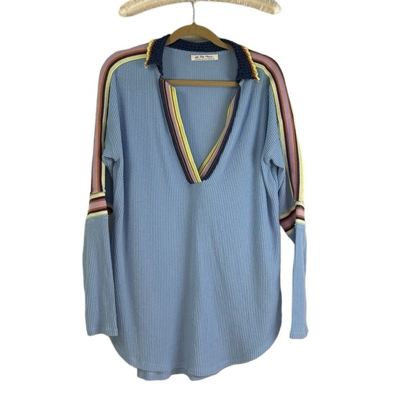 Free People We The Free Feeling Magical Ribbed Knit Swit V-Neck Top Women SZ XS - Picture 3 of 15